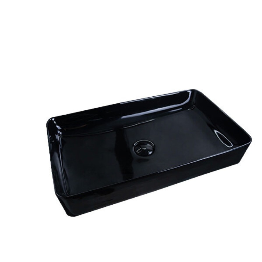 Раковина Gid Geometrico BL9396 53346, 60 см, фаянс, черная