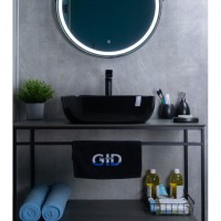 Раковина Gid Geometrico BL1302 53347, 50 см, фаянс, черная
