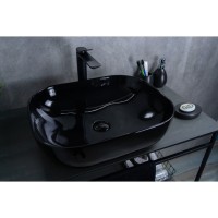 Раковина Gid Geometrico BL1302 53347, 50 см, фаянс, черная