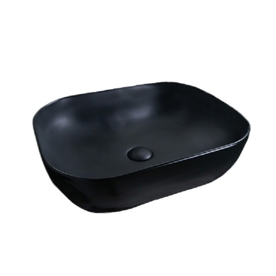 Раковина Gid Geometrico Bm1302 53348, 50 см, фаянс, черная матовая