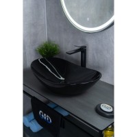 Раковина Gid Lago BL9811 53349, 61 см, фаянс, черная