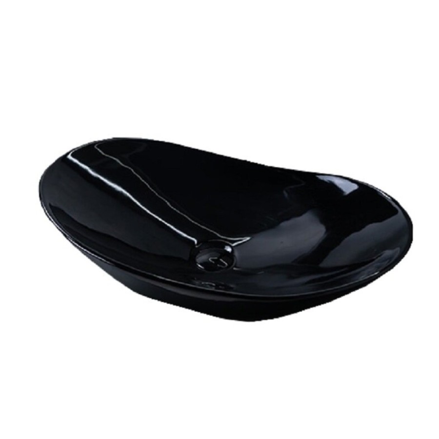 Раковина Gid Lago BL9811 53349, 61 см, фаянс, черная