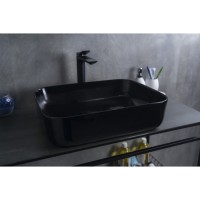 Раковина Gid Geometrico BL1304 53351, 50 см, фаянс, черная