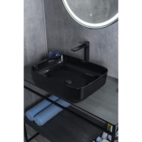 Раковина Gid Geometrico BL1304 53351, 50 см, фаянс, черная