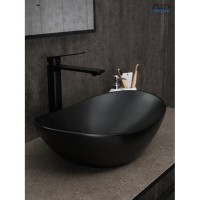 Раковина Gid Lago Bm9133 53352, 48 см, фаянс, черная матовая