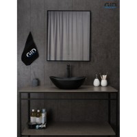 Раковина Gid Lago Bm9133 53352, 48 см, фаянс, черная матовая