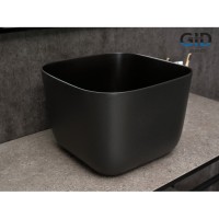 Раковина Gid Creativo N9301bg 53356, 36 см, фаянс, черный графит