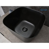 Раковина Gid Creativo N9301bg 53356, 36 см, фаянс, черный графит