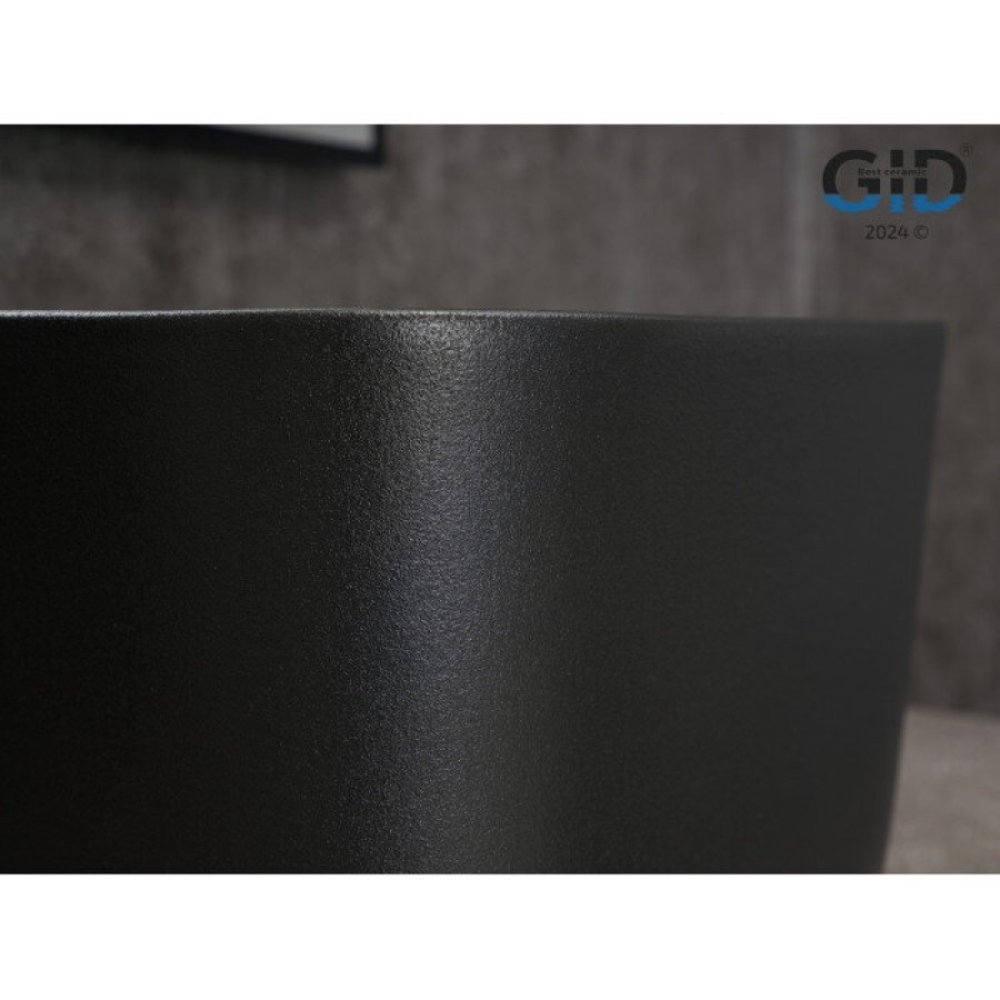 Раковина Gid Creativo N9301bg 53356, 36 см, фаянс, черный графит