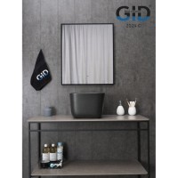Раковина Gid Creativo N9301bg 53356, 36 см, фаянс, черный графит