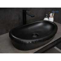 Раковина Gid Creativo Bm777 53357, 60 см, фаянс, черная матовая