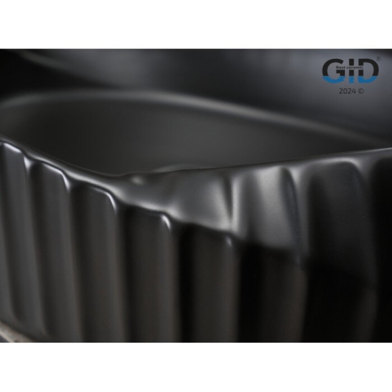 Раковина Gid Creativo Bm888 53358, 60 см, фаянс, черная матовая