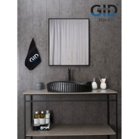 Раковина Gid Creativo Bm888 53358, 60 см, фаянс, черная матовая