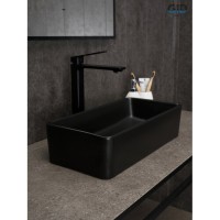 Раковина Gid Geometrico Bm1104 53359, 46 см, фаянс, черный матовый