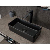 Раковина Gid Geometrico Bm1104 53359, 46 см, фаянс, черный матовый