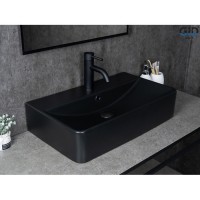 Раковина Gid Geometrico Bm1344 53361, 61 см, фаянс, черная матовая