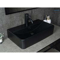 Раковина Gid Geometrico Bm1344 53361, 61 см, фаянс, черная матовая