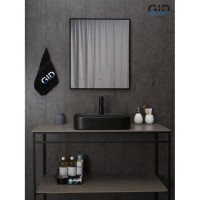 Раковина Gid Geometrico Bm9550 53364, 50 см, фаянс, черная матовая
