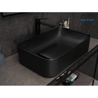 Раковина Gid Geometrico Bm9598 53365, 61 см, фаянс, черная матовая
