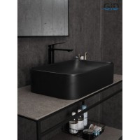 Раковина Gid Geometrico Bm9598 53365, 61 см, фаянс, черная матовая