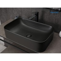 Раковина Gid Geometrico Bm9599 53366, 61 см, фаянс, черная матовая