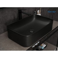 Раковина Gid Geometrico Bm9599 53366, 61 см, фаянс, черная матовая