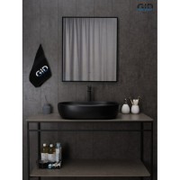 Раковина Gid Lago Bm9026a 53369, 60 см, фаянс, черная матовая
