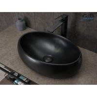 Раковина Gid Lago Bm9030b 53372, 48 см, фаянс, черная матовая