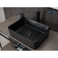 Раковина Gid Geometrico Bm9103 53374, 48 см, фаянс, черная матовая