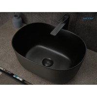 Раковина Gid Creativo N9302bg 53377, 45 см, фаянс, черный графит