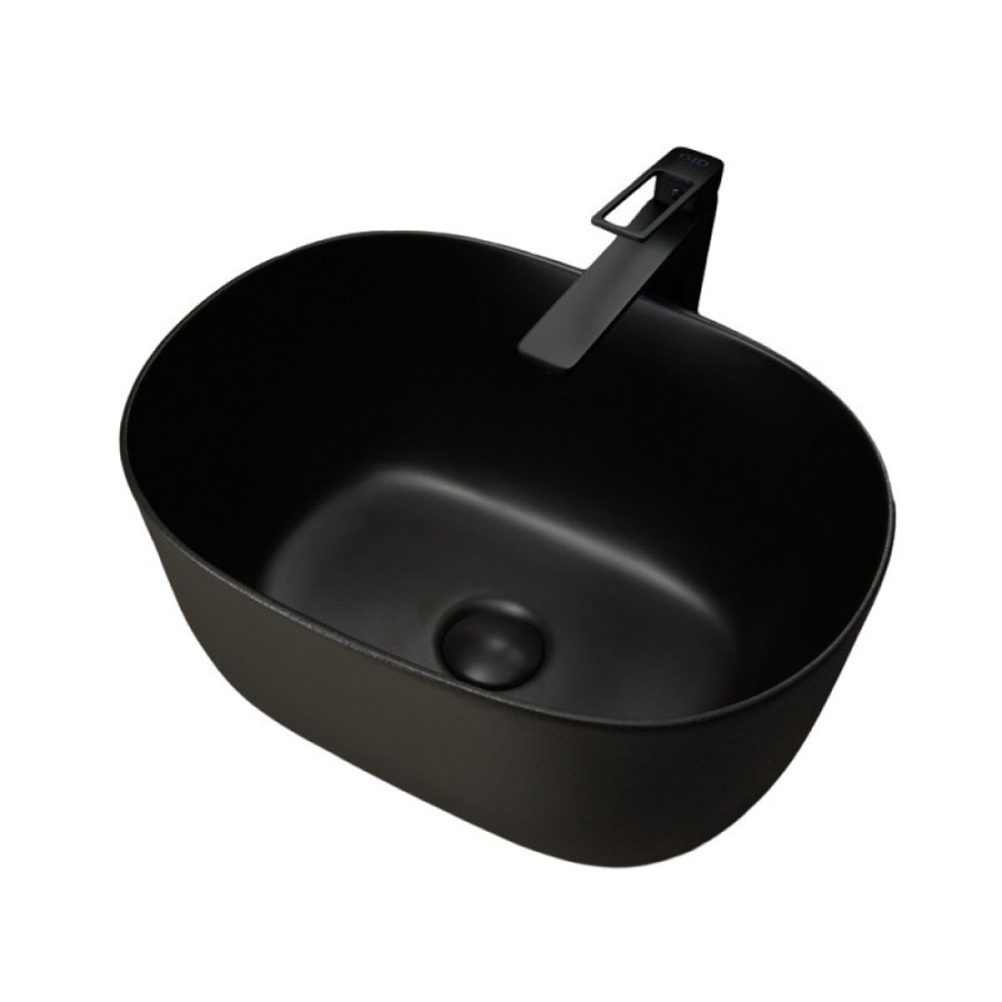 Раковина Gid Creativo N9302bg 53377, 45 см, фаянс, черный графит