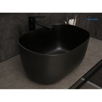 Раковина Gid Creativo N9302bg 53377, 45 см, фаянс, черный графит