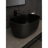 Раковина Gid Creativo N9302bg 53377, 45 см, фаянс, черный графит