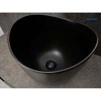 Раковина Gid Creativo N9303bg 53378, 36 см, фаянс, черный графит