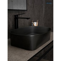 Раковина Gid Creativo N9028bg 53380, 53 см, фаянс, черный графит
