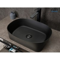 Раковина Gid Creativo N9028bg 53380, 53 см, фаянс, черный графит