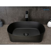 Раковина Gid Creativo N9028bg 53380, 53 см, фаянс, черный графит