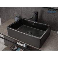 Раковина Gid Geometrico N9129bg 53381, 50 см, фаянс, черный графит