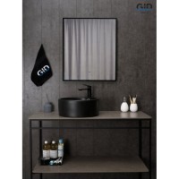 Раковина Gid Esfera N9130bg 53382, 41 см, фаянс, черный графит