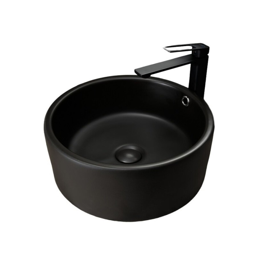Раковина Gid Esfera N9130bg 53382, 41 см, фаянс, черный графит