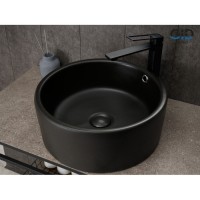Раковина Gid Esfera N9130bg 53382, 41 см, фаянс, черный графит