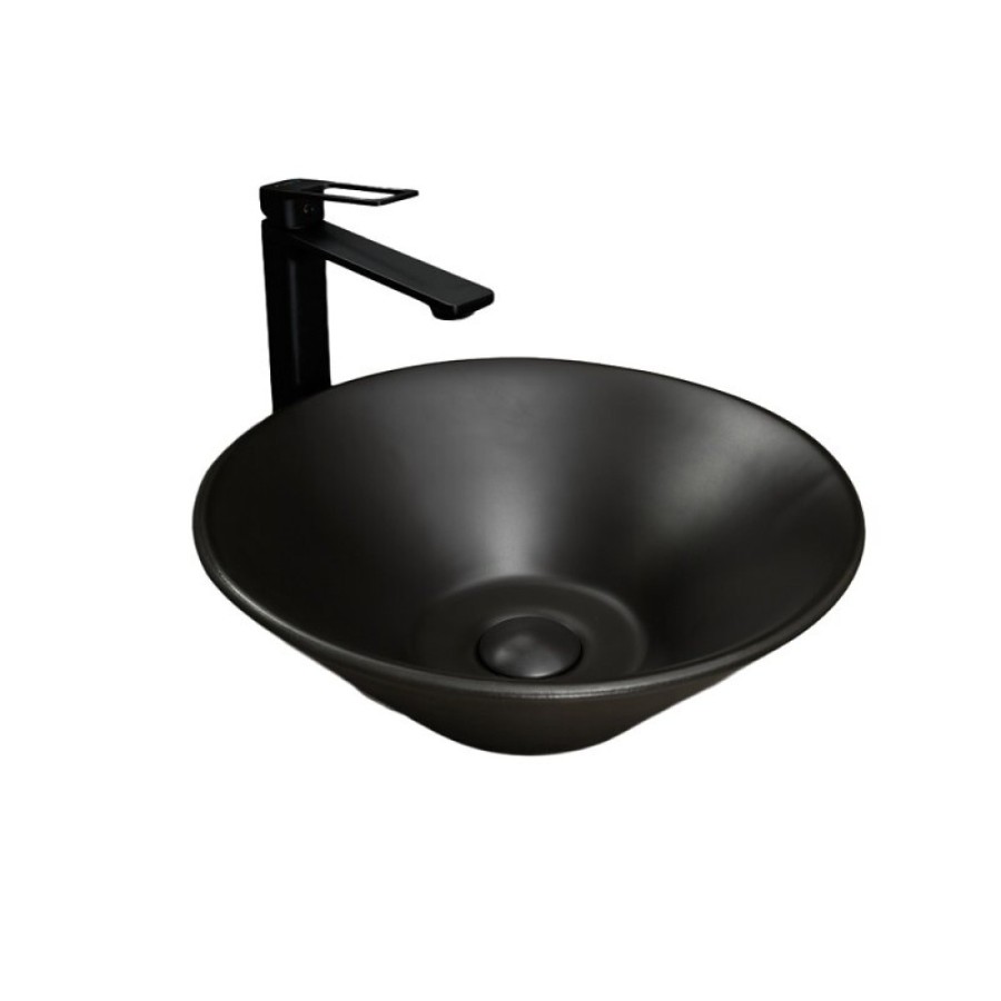 Раковина Gid Esfera N9102bg 53383, 42 см, фаянс, черный графит