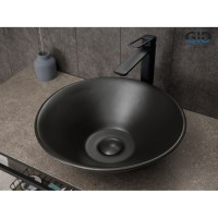 Раковина Gid Esfera N9102bg 53383, 42 см, фаянс, черный графит
