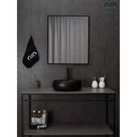 Раковина Gid Lago Bm9030ds 53384, 48 см, фаянс, черная матовая
