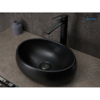 Раковина Gid Lago Bm9030ds 53384, 48 см, фаянс, черная матовая
