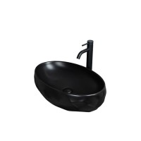Раковина Gid Lago Bm9030wx 53385, 60 см, фаянс, черная матовая