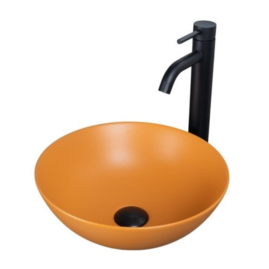 Раковина Gid Esfera 9081orm 53405, 36 см, фаянс, оранжевая матовая
