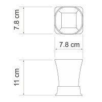 Стакан WasserKRAFT Amper K-5400 5428W, для зубных щеток, белый матовый