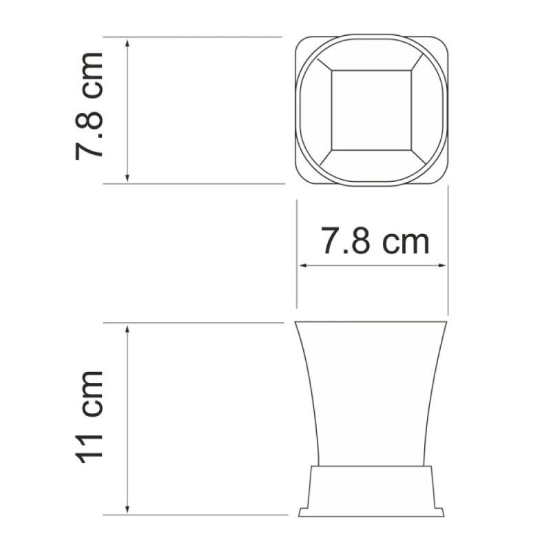 Стакан WasserKRAFT Amper K-5400 5428W, для зубных щеток, белый матовый