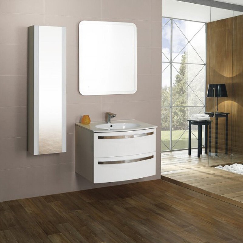 Тумба под раковину Cezares Comfort 54356, 75 см, подвесная, белый